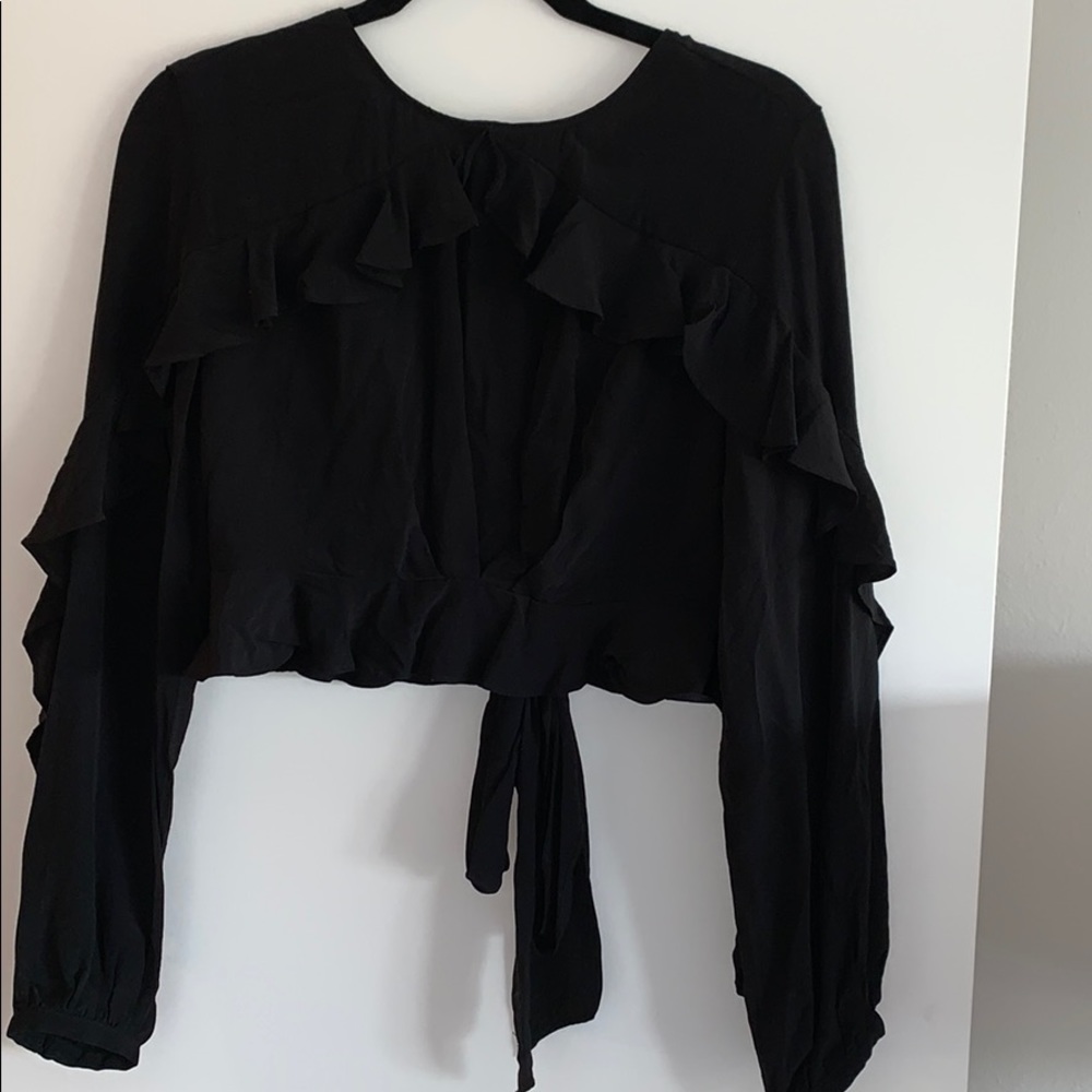 Black Backless Blouse